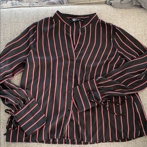 Forever 21 Black Chiffon Shirt